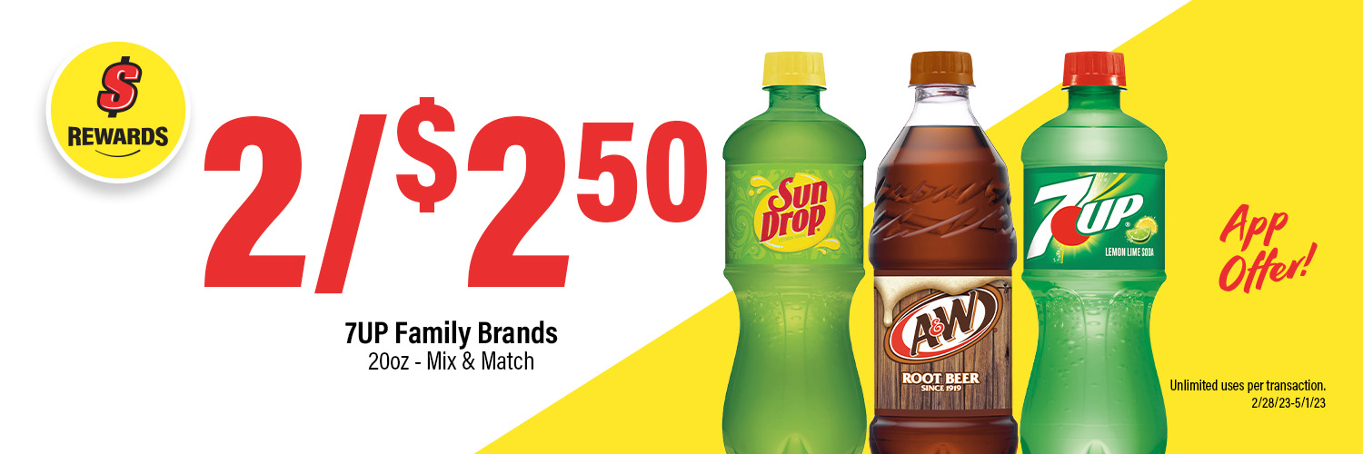 2/$2.50 7UP